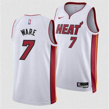 Men's Miami Heat #7 Kel'el Were White 2024 Draft Association Edition Stitched Basketball Jersey Men's Miami Heat #7 Kel'el Were White 2024 Draft Association Edition Stitched Basketball Jersey