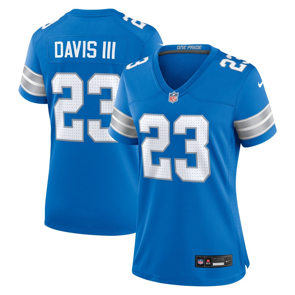 Women's Detroit Lions Carlton Davis III  Blue Game Jersey