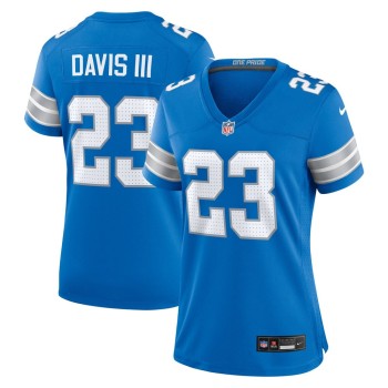 Women's Detroit Lions Carlton Davis III  Blue Game Jersey Women's Detroit Lions Carlton Davis III  Blue Game Jersey