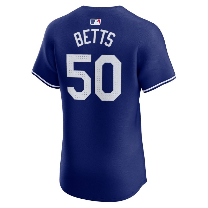 Men's Los Angeles Dodgers #50 Mookie Betts Royal 2024 World Series Alternate Elite Player Jersey Men's Los Angeles Dodgers #50 Mookie Betts Royal 2024 World Series Alternate Elite Player Jersey