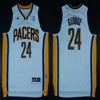 Pacers #24 Paul George White Home Stitched NBA Jersey Pacers #24 Paul George White Home Stitched NBA Jersey