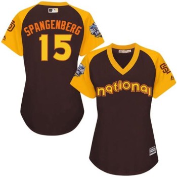Padres #15 Cory Spangenberg Brown 2016 All-Star National League Women's Stitched MLB Jersey Padres #15 Cory Spangenberg Brown 2016 All-Star National League Women's Stitched MLB Jersey