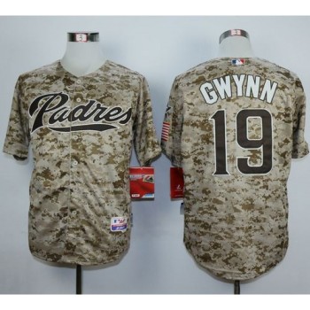 Padres #19 Tony Gwynn Camo Alternate 2 Cool Base Stitched MLB Jersey Padres #19 Tony Gwynn Camo Alternate 2 Cool Base Stitched MLB Jersey