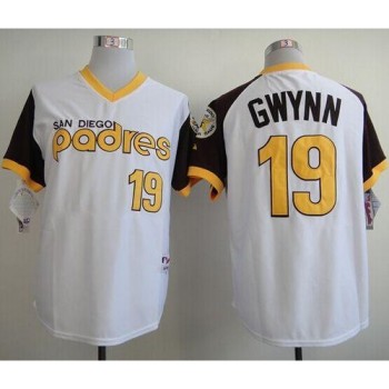 Padres #19 Tony Gwynn White 1978 Turn Back The Clock Stitched MLB Jersey Padres #19 Tony Gwynn White 1978 Turn Back The Clock Stitched MLB Jersey