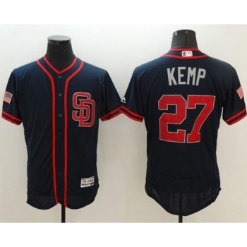 Padres #27 Matt Kemp Navy Blue Fashion Stars & Stripes Flexbase Authentic Stitched MLB Jersey Padres #27 Matt Kemp Navy Blue Fashion Stars & Stripes Flexbase Authentic Stitched MLB Jersey