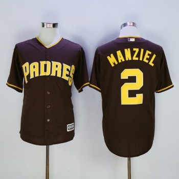 Padres #2 Johnny Manziel Coffee New Cool Base Stitched MLB Jersey Padres #2 Johnny Manziel Coffee New Cool Base Stitched MLB Jersey
