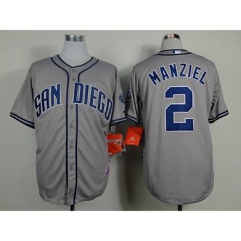 Padres #2 Johnny Manziel Grey Cool Base Stitched MLB Jersey Padres #2 Johnny Manziel Grey Cool Base Stitched MLB Jersey