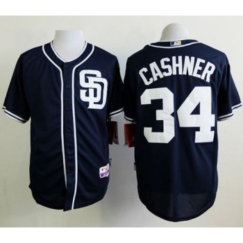 Padres #34 Andrew Cashner Dark Blue Alternate 1 Cool Base Stitched MLB Jersey Padres #34 Andrew Cashner Dark Blue Alternate 1 Cool Base Stitched MLB Jersey