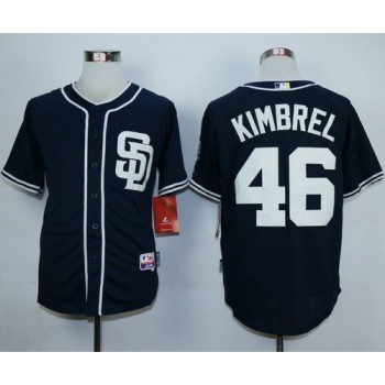 Padres #46 Craig Kimbrel Dark Blue Alternate 1 Cool Base Stitched MLB Jersey Padres #46 Craig Kimbrel Dark Blue Alternate 1 Cool Base Stitched MLB Jersey