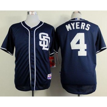Padres #4 Wil Myers Dark Blue Alternate 1 Cool Base Stitched MLB Jersey Padres #4 Wil Myers Dark Blue Alternate 1 Cool Base Stitched MLB Jersey