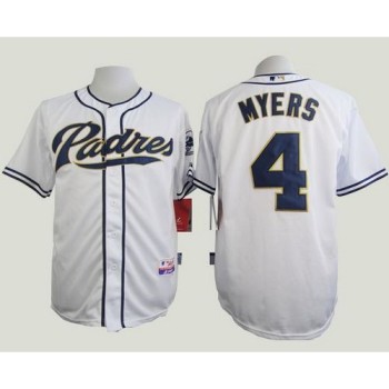 Padres #4 Wil Myers White Cool Base Stitched MLB Jersey Padres #4 Wil Myers White Cool Base Stitched MLB Jersey