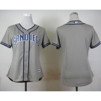 Padres Blank Grey Road Women's Stitched MLB Jersey Padres Blank Grey Road Women's Stitched MLB Jersey