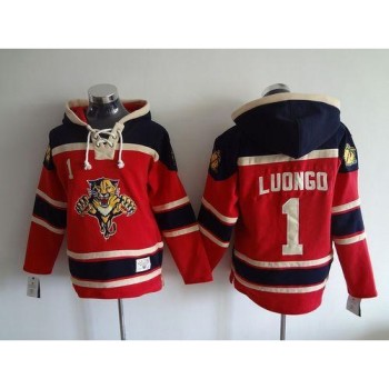 Panthers #1 Roberto Luongo Red Sawyer Hooded Sweatshirt Stitched NHL Jersey Panthers #1 Roberto Luongo Red Sawyer Hooded Sweatshirt Stitched NHL Jersey