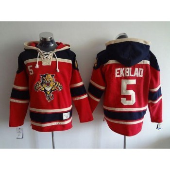 Panthers #5 Aaron Ekblad Red Sawyer Hooded Sweatshirt Stitched NHL Jersey Panthers #5 Aaron Ekblad Red Sawyer Hooded Sweatshirt Stitched NHL Jersey