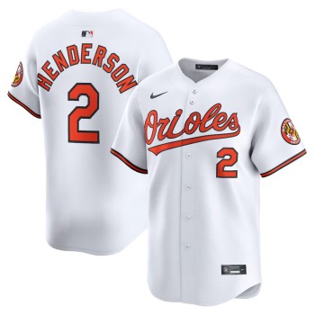 Men's Baltimore Orioles #2 Gunnar Henderson White Home Limited Player Jersey Men's Baltimore Orioles #2 Gunnar Henderson White Home Limited Player Jersey