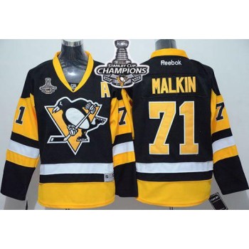 Penguins #71 Evgeni Malkin Black Alternate 2016 Stanley Cup Champions Stitched Youth NHL Jersey Penguins #71 Evgeni Malkin Black Alternate 2016 Stanley Cup Champions Stitched Youth NHL Jersey
