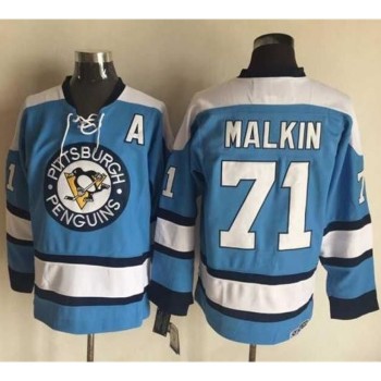 Penguins #71 Evgeni Malkin Blue Alternate CCM Throwback Stitched NHL Jersey Penguins #71 Evgeni Malkin Blue Alternate CCM Throwback Stitched NHL Jersey
