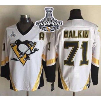 Penguins #71 Evgeni Malkin White CCM Throwback 2016 Stanley Cup Champions Stitched NHL Jersey Penguins #71 Evgeni Malkin White CCM Throwback 2016 Stanley Cup Champions Stitched NHL Jersey