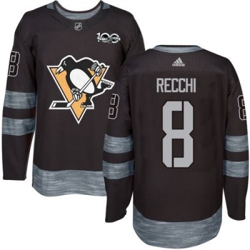 Penguins #8 Mark Recchi Black 1917-2017 100th Anniversary Stitched NHL Jersey Penguins #8 Mark Recchi Black 1917-2017 100th Anniversary Stitched NHL Jersey