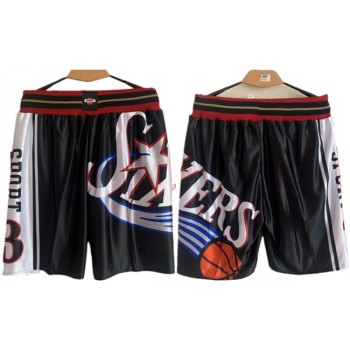 Philadelphia 76ers Black Shorts (Run Small) Philadelphia 76ers Black Shorts (Run Small)