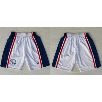 Philadelphia 76ers White 10th NBA Shorts Philadelphia 76ers White 10th NBA Shorts
