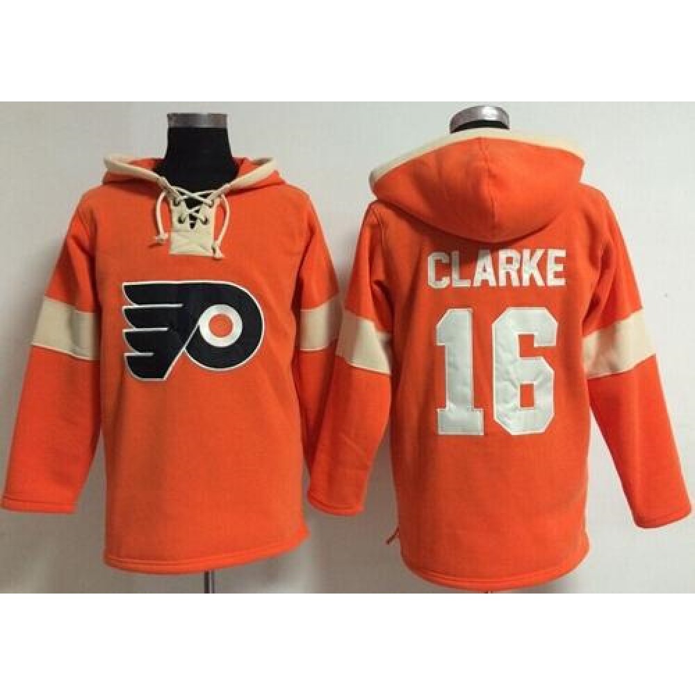 Philadelphia Flyers #16 Bobby Clarke Orange Pullover NHL Hoodie