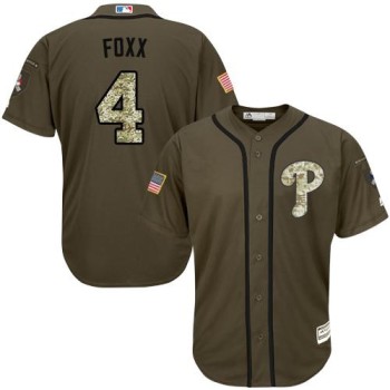 Phillies #4 Jimmy Foxx Green Salute to Service Stitched MLB Jersey Phillies #4 Jimmy Foxx Green Salute to Service Stitched MLB Jersey