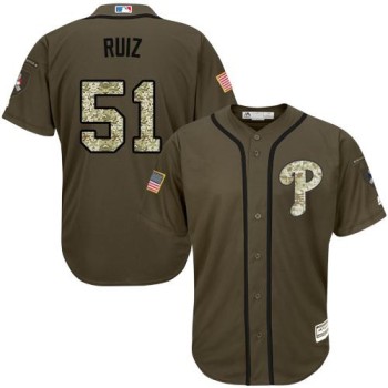 Phillies #51 Carlos Ruiz Green Salute to Service Stitched MLB Jersey Phillies #51 Carlos Ruiz Green Salute to Service Stitched MLB Jersey