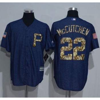 Pirates #22 Andrew McCutchen Denim Blue Salute to Service Stitched MLB Jersey Pirates #22 Andrew McCutchen Denim Blue Salute to Service Stitched MLB Jersey