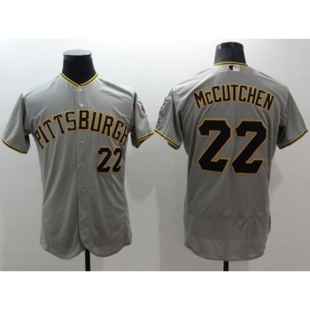 Pirates #22 Andrew McCutchen Grey Flexbase Authentic Collection Stitched MLB Jersey Pirates #22 Andrew McCutchen Grey Flexbase Authentic Collection Stitched MLB Jersey