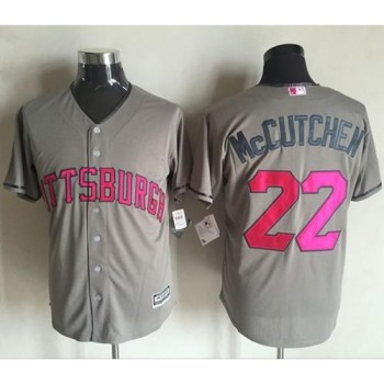 Pirates #22 Andrew McCutchen Grey New Cool Base 2016 Mother's Day Stitched MLB Jersey Pirates #22 Andrew McCutchen Grey New Cool Base 2016 Mother's Day Stitched MLB Jersey