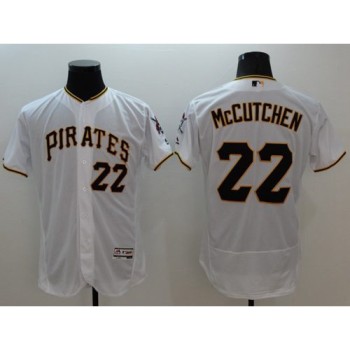 Pirates #22 Andrew McCutchen White Flexbase Authentic Collection Stitched MLB Jersey Pirates #22 Andrew McCutchen White Flexbase Authentic Collection Stitched MLB Jersey