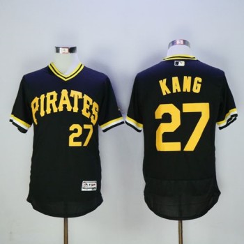 Pirates #27 Jung-ho Kang Black Flexbase Authentic Collection Cooperstown Stitched MLB Jersey Pirates #27 Jung-ho Kang Black Flexbase Authentic Collection Cooperstown Stitched MLB Jersey