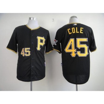 Pirates #45 Gerrit Cole Black Cool Base Stitched MLB Jersey Pirates #45 Gerrit Cole Black Cool Base Stitched MLB Jersey