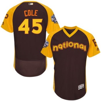 Pirates #45 Gerrit Cole Brown Flexbase Authentic Collection 2016 All-Star National League Stitched MLB Jersey Pirates #45 Gerrit Cole Brown Flexbase Authentic Collection 2016 All-Star National League Stitched MLB Jersey