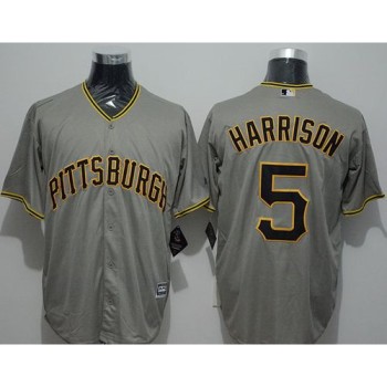 Pirates #5 Josh Harrison Grey New Cool Base Stitched MLB Jersey Pirates #5 Josh Harrison Grey New Cool Base Stitched MLB Jersey