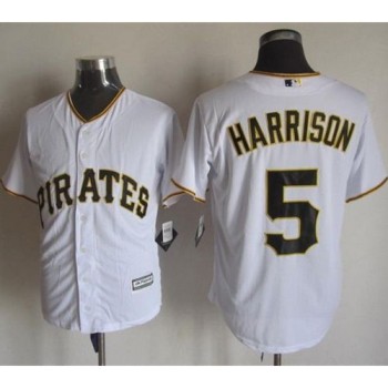 Pirates #5 Josh Harrison White New Cool Base Stitched MLB Jersey Pirates #5 Josh Harrison White New Cool Base Stitched MLB Jersey