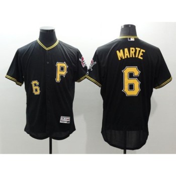 Pirates #6 Starling Marte Black Flexbase Authentic Collection Stitched MLB Jersey Pirates #6 Starling Marte Black Flexbase Authentic Collection Stitched MLB Jersey