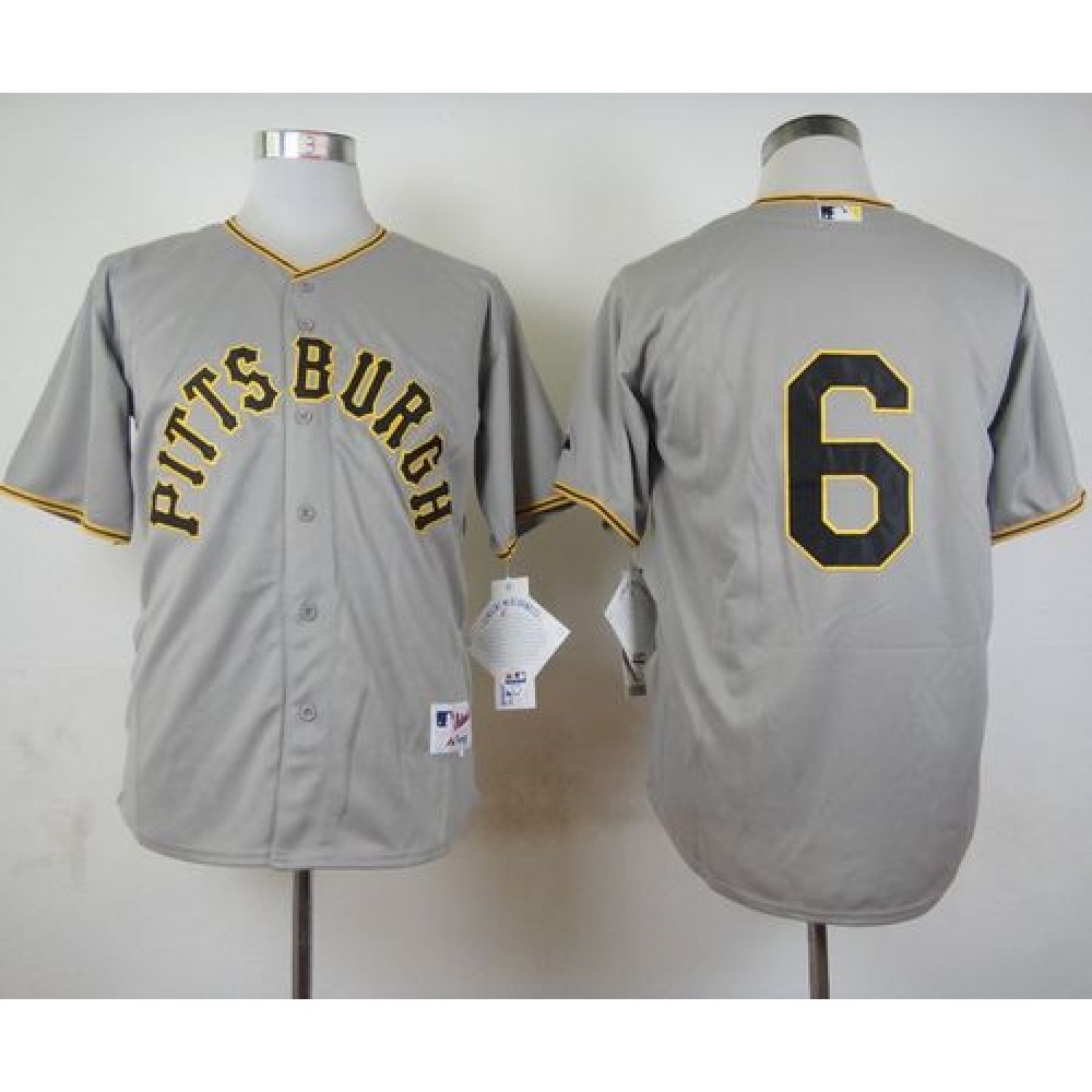 Pirates #6 Starling Marte Grey 1953 Turn Back The Clock Stitched MLB Jersey