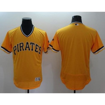 Pirates Blank Gold Flexbase Authentic Collection Stitched MLB Jersey Pirates Blank Gold Flexbase Authentic Collection Stitched MLB Jersey