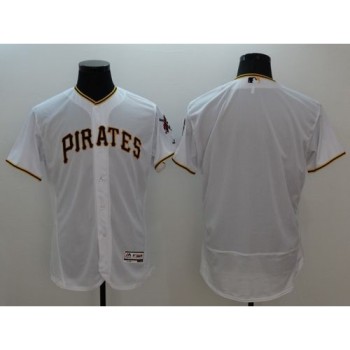 Pirates Blank White Flexbase Authentic Collection Stitched MLB Jersey Pirates Blank White Flexbase Authentic Collection Stitched MLB Jersey