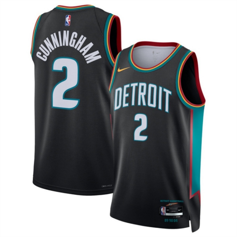 Men's Detroit Pistons #2 Cade Cunningham Cade Cunningham Black 2025/26 City Edition Stitched Basketball Jersey Men's Detroit Pistons #2 Cade Cunningham Cade Cunningham Black 2025/26 City Edition Stitched Basketball Jersey
