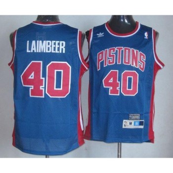 Pistons #40 Bill Laimbeer Blue Throwback Stitched NBA Jersey Pistons #40 Bill Laimbeer Blue Throwback Stitched NBA Jersey