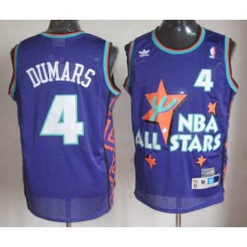 Pistons #4 Joe Dumars Purple 1995 All Star Throwback Stitched NBA Jersey Pistons #4 Joe Dumars Purple 1995 All Star Throwback Stitched NBA Jersey