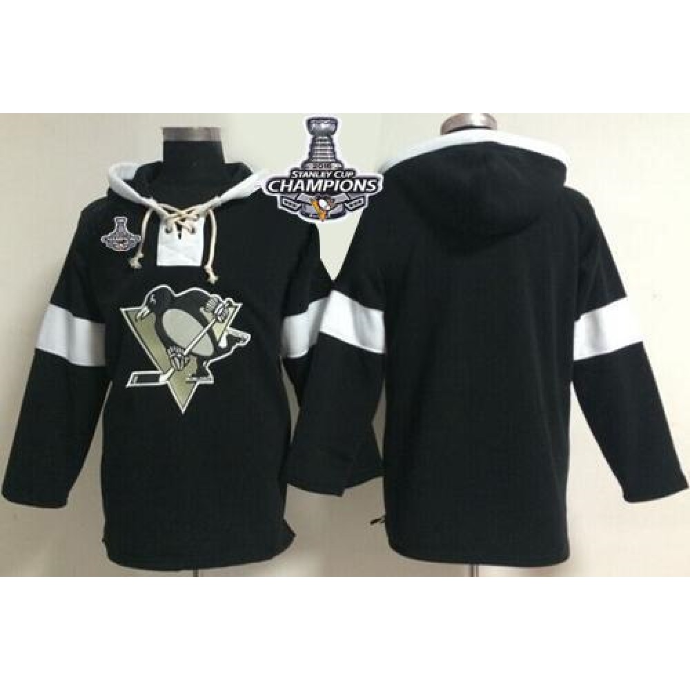 Pittsburgh Penguins Blank Black Pullover 2016 Stanley Cup Champions NHL Hoodie
