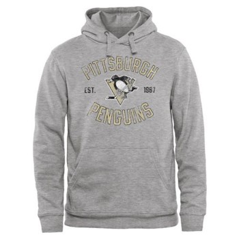 Pittsburgh Penguins Heritage Pullover Hoodie Ash Pittsburgh Penguins Heritage Pullover Hoodie Ash