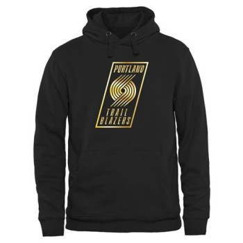 Portland Trail Blazers Gold Collection Pullover Hoodie Black Portland Trail Blazers Gold Collection Pullover Hoodie Black
