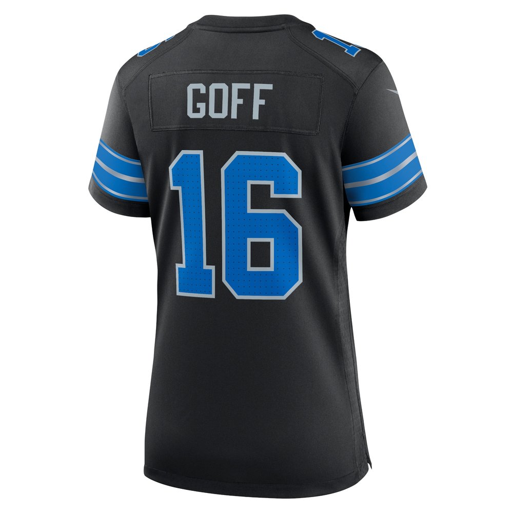 Women's Detroit Lions #16 Jared Goff Black 2nd Alternate Game Jersey Women's Detroit Lions #16 Jared Goff Black 2nd Alternate Game Jersey