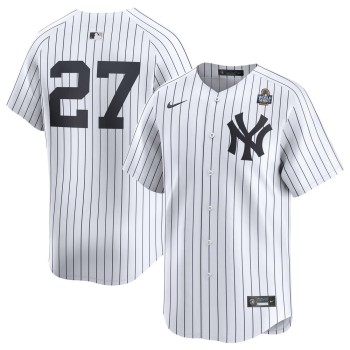 Men's New York Yankees #27 Giancarlo Stanton White 2024 World Series Limited Player Jersey Men's New York Yankees #27 Giancarlo Stanton White 2024 World Series Limited Player Jersey