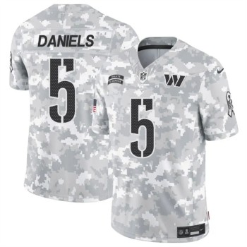 Men's Washington Commanders #5 Jayden Daniels 2024 F.U.S.E Arctic Camo Salute to Service Limited Stitched Football Jersey Men's Washington Commanders #5 Jayden Daniels 2024 F.U.S.E Arctic Camo Salute to Service Limited Stitched Football Jersey